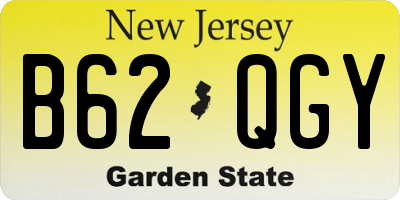 NJ license plate B62QGY