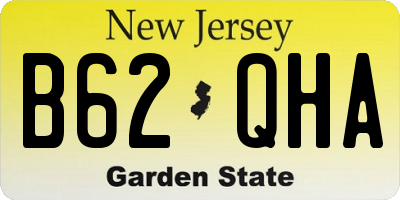 NJ license plate B62QHA