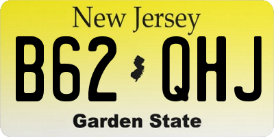 NJ license plate B62QHJ