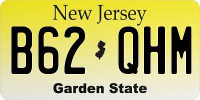 NJ license plate B62QHM