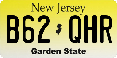NJ license plate B62QHR