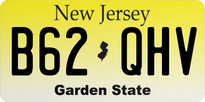 NJ license plate B62QHV