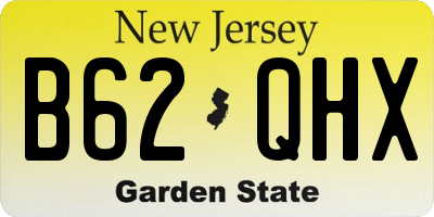 NJ license plate B62QHX