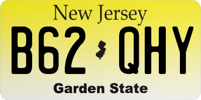NJ license plate B62QHY
