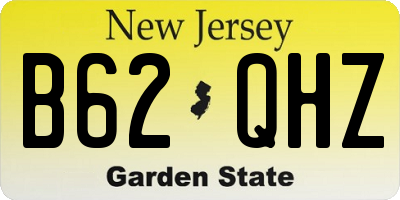 NJ license plate B62QHZ