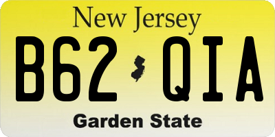 NJ license plate B62QIA