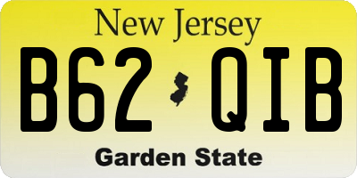 NJ license plate B62QIB