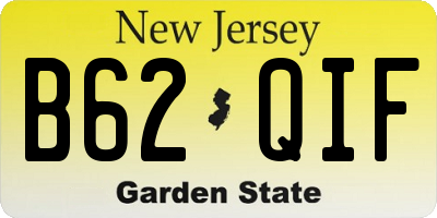 NJ license plate B62QIF