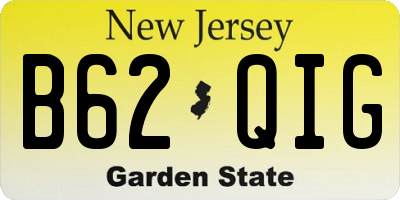 NJ license plate B62QIG