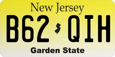 NJ license plate B62QIH