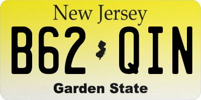 NJ license plate B62QIN