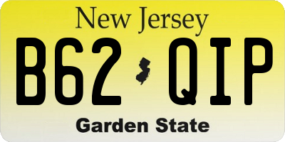 NJ license plate B62QIP