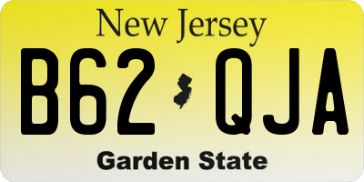 NJ license plate B62QJA