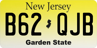 NJ license plate B62QJB