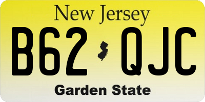 NJ license plate B62QJC