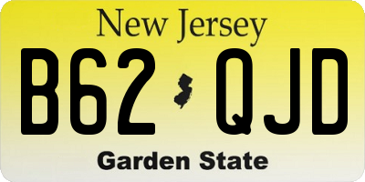 NJ license plate B62QJD
