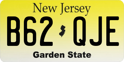 NJ license plate B62QJE