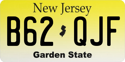 NJ license plate B62QJF