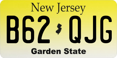 NJ license plate B62QJG