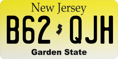 NJ license plate B62QJH
