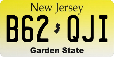 NJ license plate B62QJI