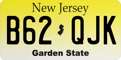 NJ license plate B62QJK