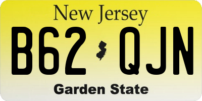 NJ license plate B62QJN
