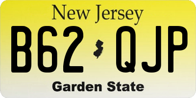 NJ license plate B62QJP