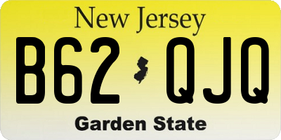 NJ license plate B62QJQ