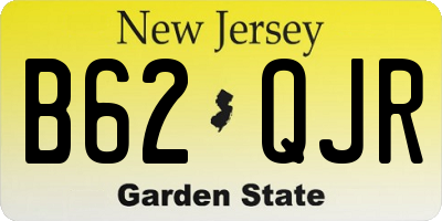 NJ license plate B62QJR