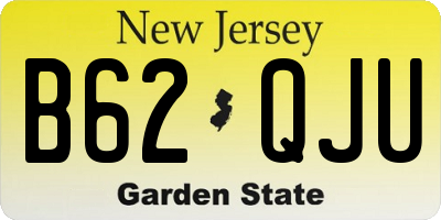 NJ license plate B62QJU