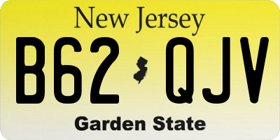 NJ license plate B62QJV