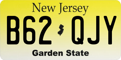 NJ license plate B62QJY