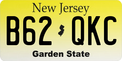 NJ license plate B62QKC