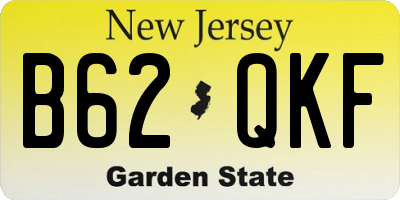 NJ license plate B62QKF