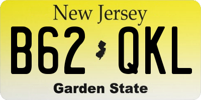 NJ license plate B62QKL