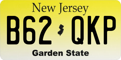 NJ license plate B62QKP