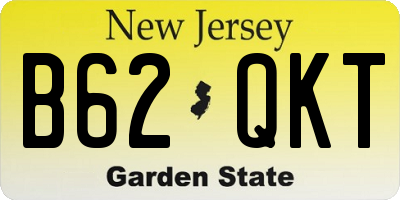 NJ license plate B62QKT