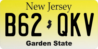 NJ license plate B62QKV