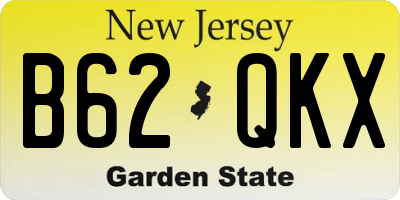 NJ license plate B62QKX
