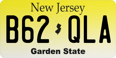 NJ license plate B62QLA