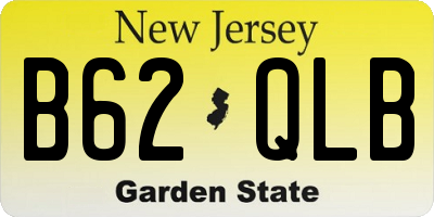 NJ license plate B62QLB