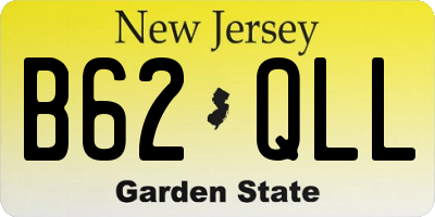 NJ license plate B62QLL
