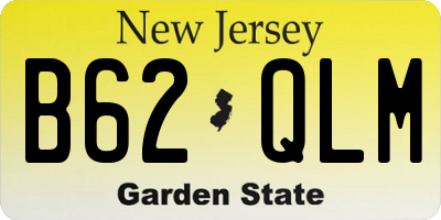 NJ license plate B62QLM