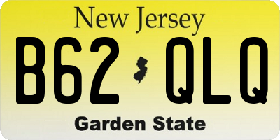 NJ license plate B62QLQ