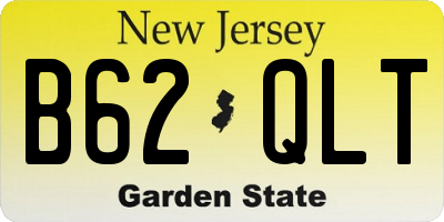 NJ license plate B62QLT