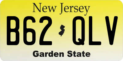 NJ license plate B62QLV