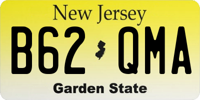 NJ license plate B62QMA