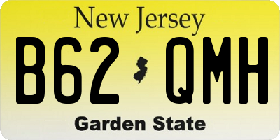NJ license plate B62QMH