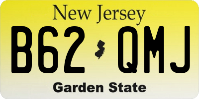 NJ license plate B62QMJ